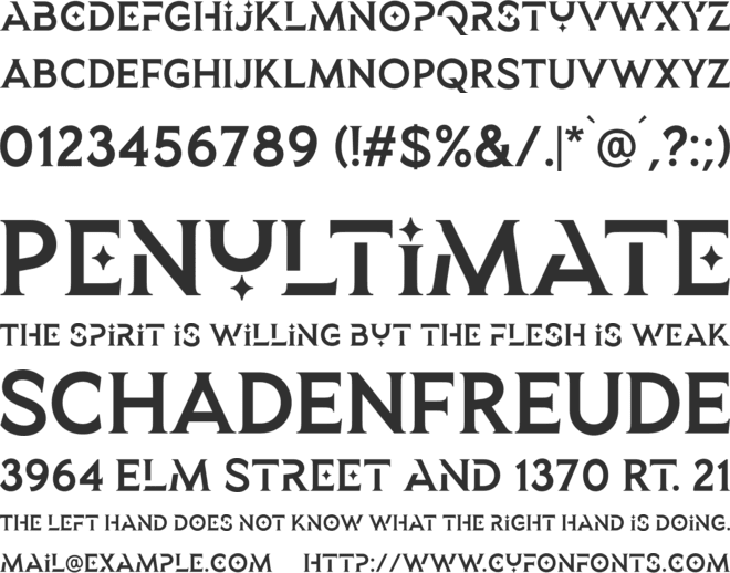 Maginors font preview