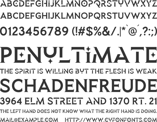 Maginors font preview