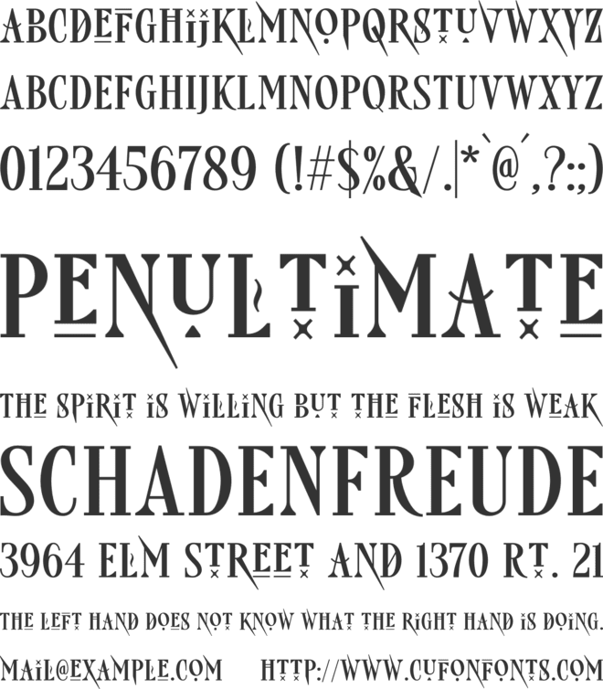 Freaky Story font preview
