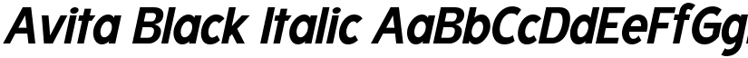 Avita Black Italic font