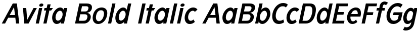 Avita Bold Italic font