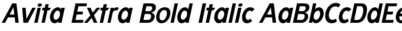 Avita Extra Bold Italic font