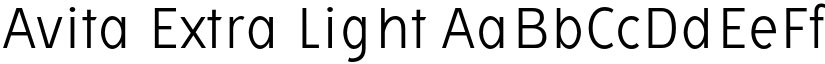 Avita Extra Light font
