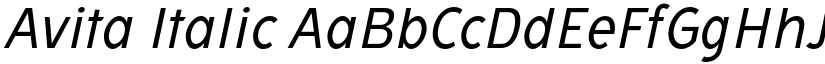 Avita Italic font