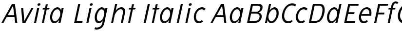 Avita Light Italic font