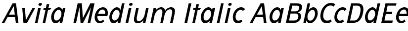 Avita Medium Italic font