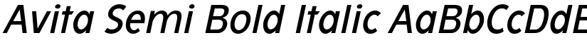 Avita Semi Bold Italic font
