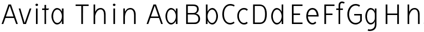 Avita Thin font