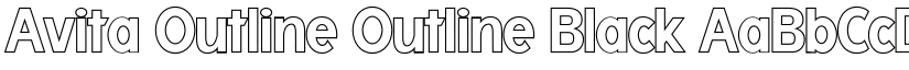 Avita Outline Outline Black font