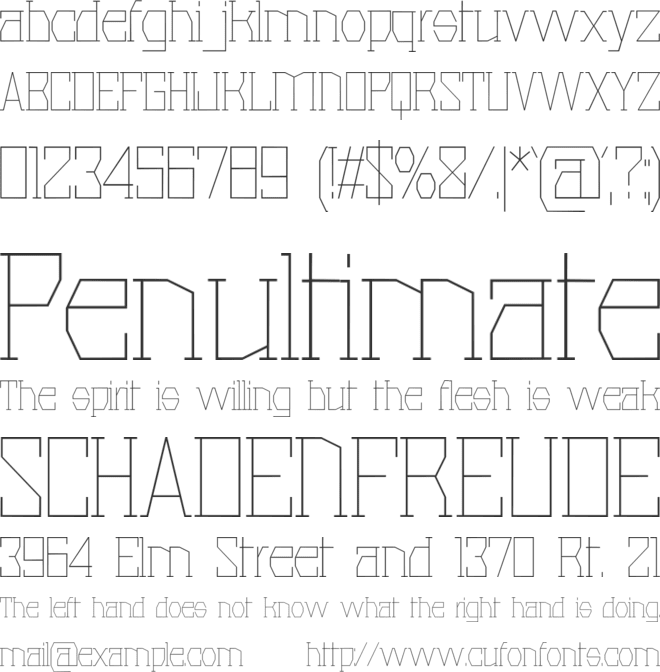 Edison Thin font preview