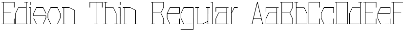 Edison Thin Regular font