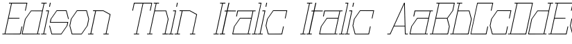 Edison Thin Italic Italic font