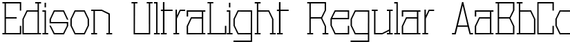 Edison UltraLight Regular font