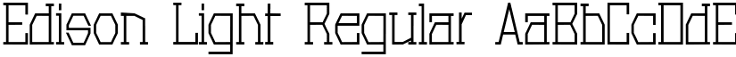 Edison Light Regular font