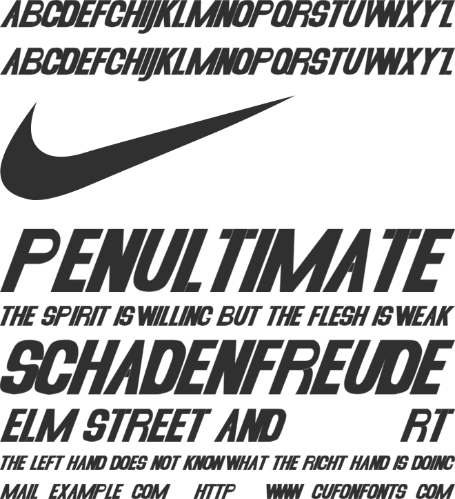 Nike font preview