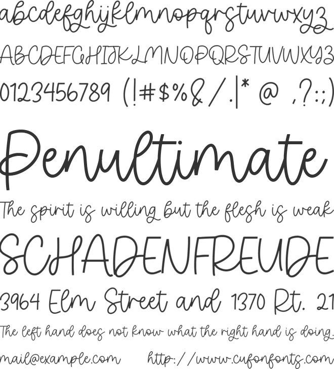 Kittendust font preview
