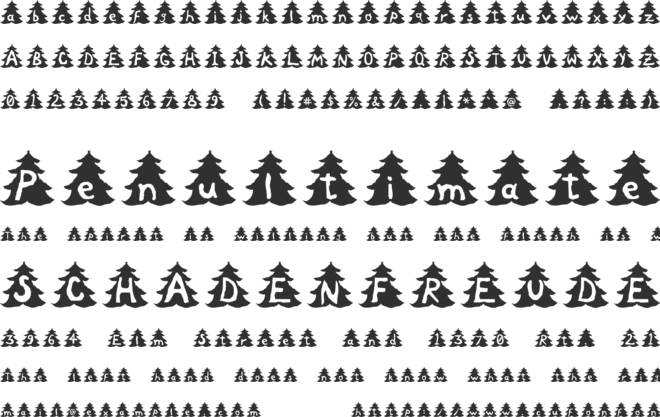 Christmas Tree font preview