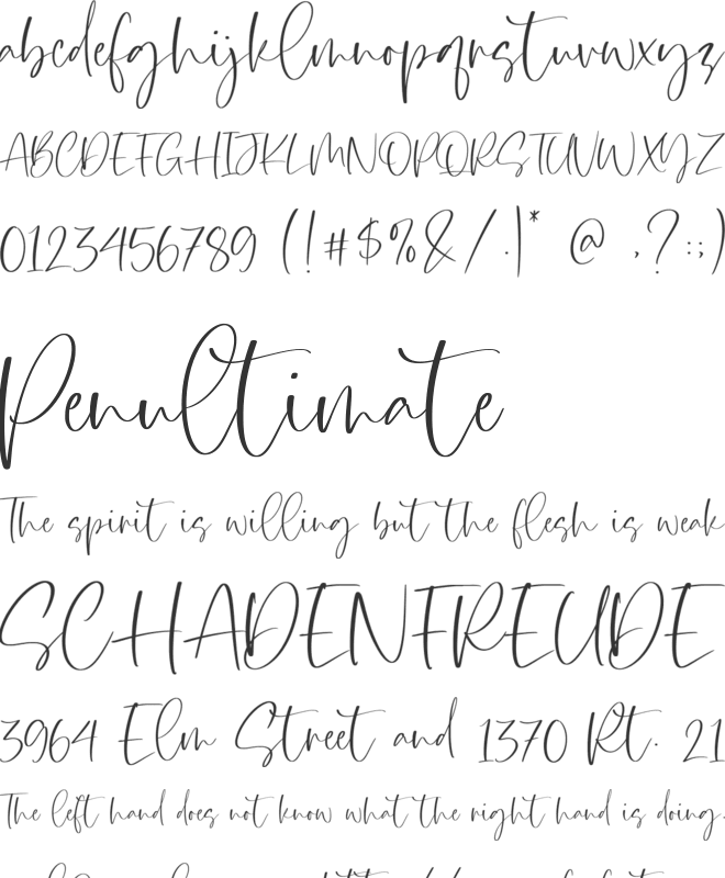 Gastonila font preview