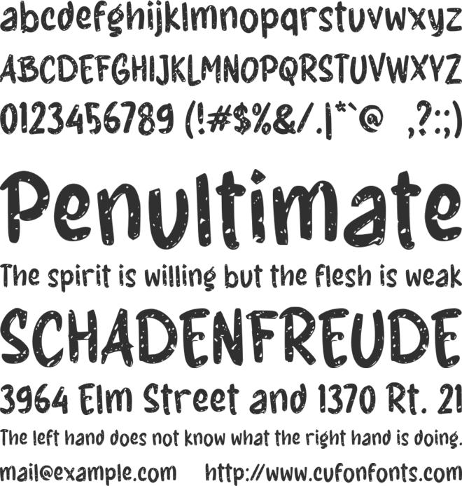 f Finger Zoo font preview