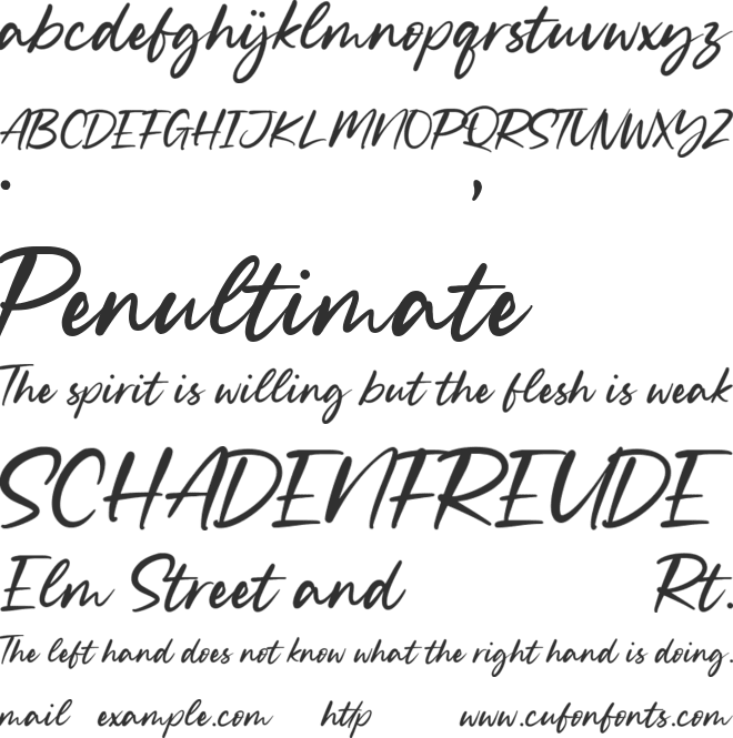 Candymine font preview