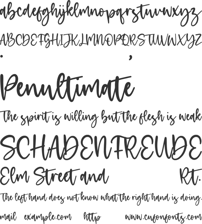 Bugiline font preview