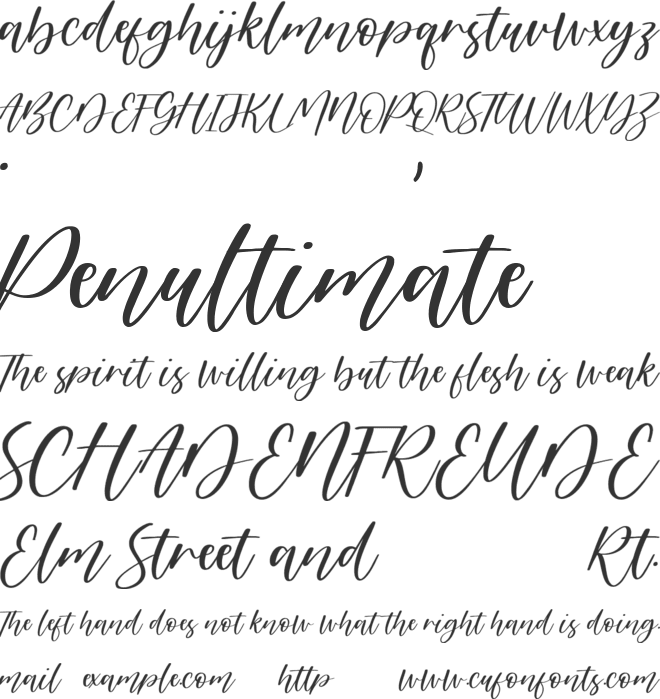 Bestie Glide font preview