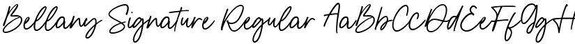 Bellany Signature Regular font