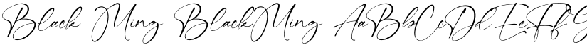 Black Ming BlackMing font