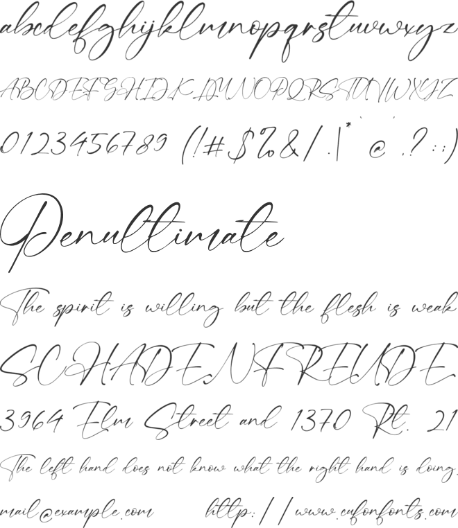 Black Ming font preview