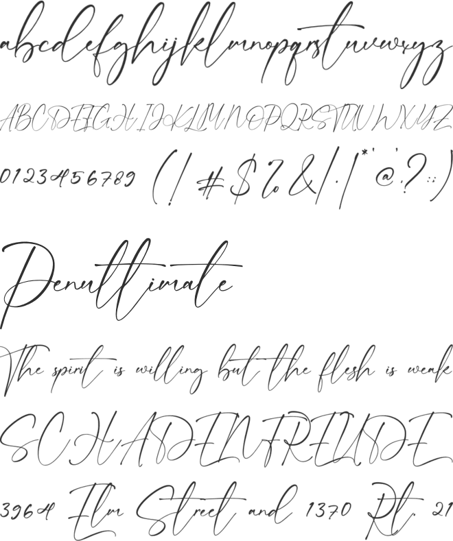 Sembilu Script font preview