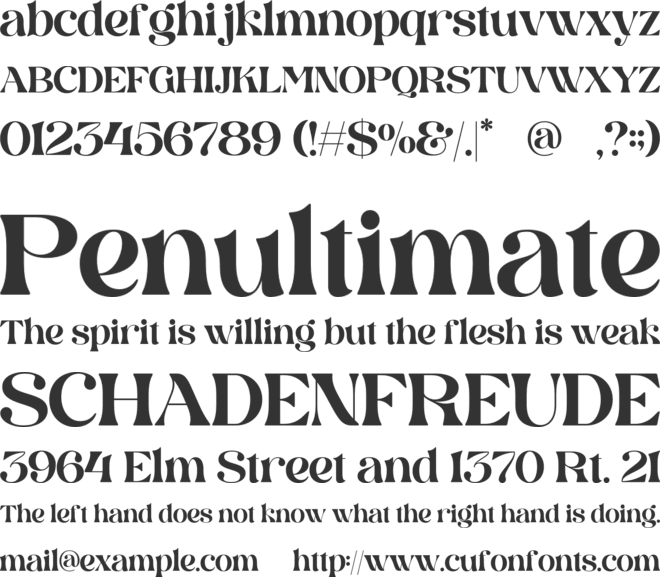 Glirock font preview