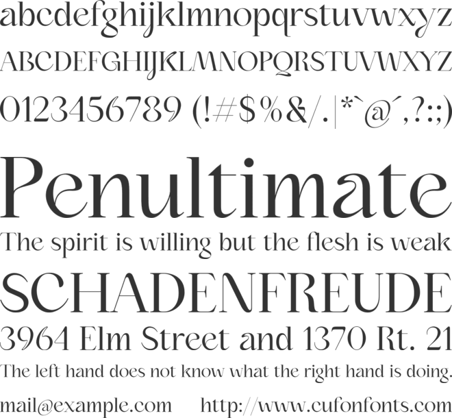 Kaftan Serif - Trial font preview
