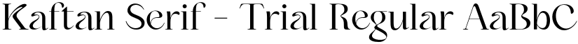 Kaftan Serif - Trial font download