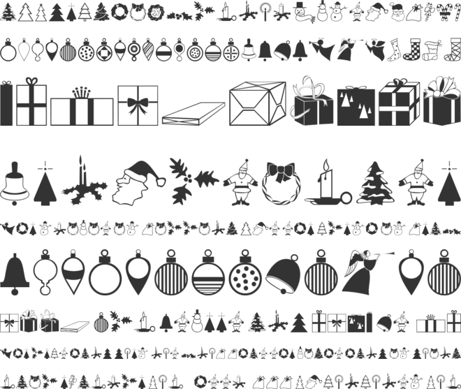 Xmas Dings font preview