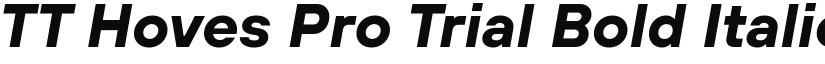 TT Hoves Pro Trial Bold Italic font
