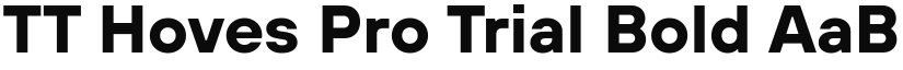 TT Hoves Pro Trial Bold font