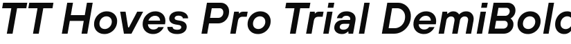 TT Hoves Pro Trial DemiBold Italic font