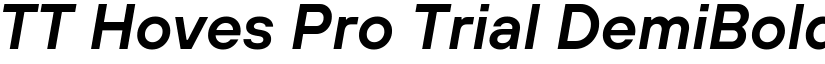 TT Hoves Pro Trial DemiBold Italic font