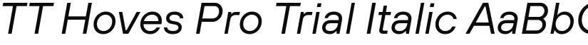 TT Hoves Pro Trial Italic font