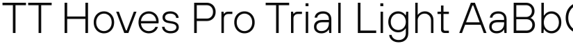 TT Hoves Pro Trial Light font