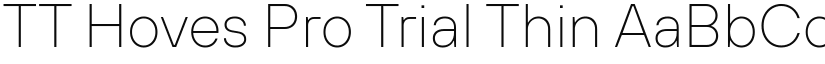 TT Hoves Pro Trial Thin font