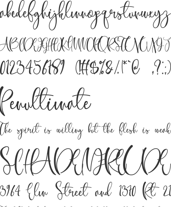 Battara font preview