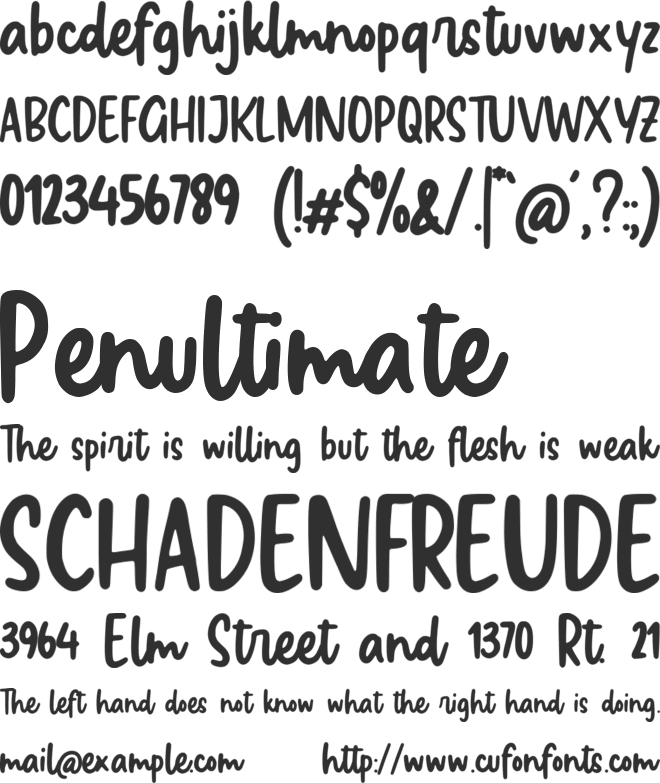 Special Birthday font preview