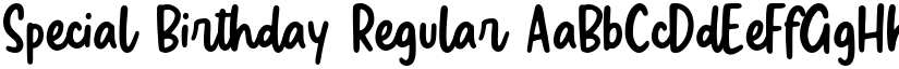 Special Birthday Regular font