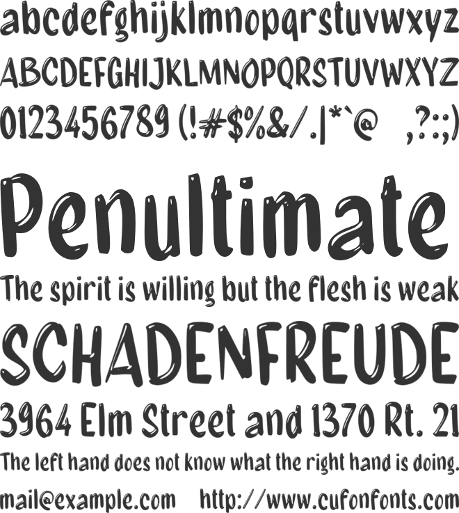 f Fase Bulan font preview