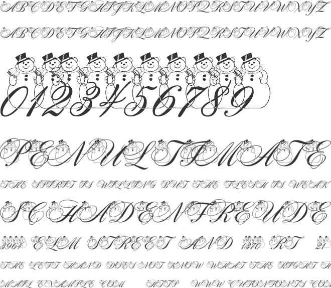PF Snowman Citadel font preview