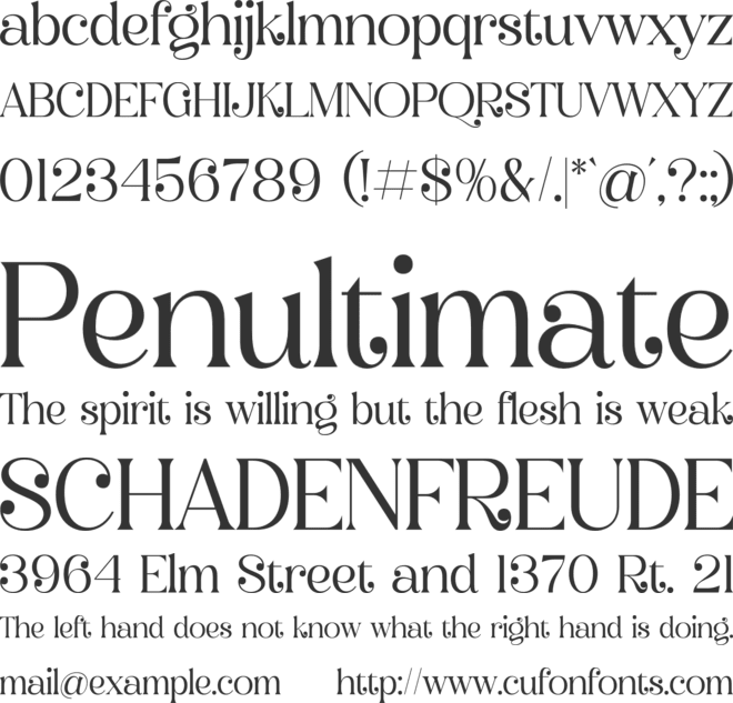 Balerga font preview