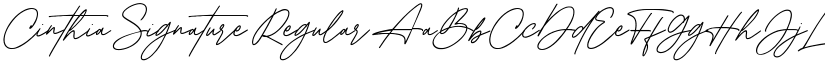 Cinthia Signature Regular font