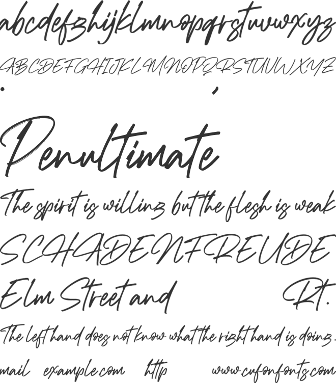 Daniel Hend font preview