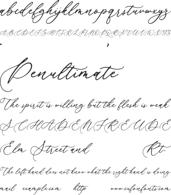 Deliged font preview